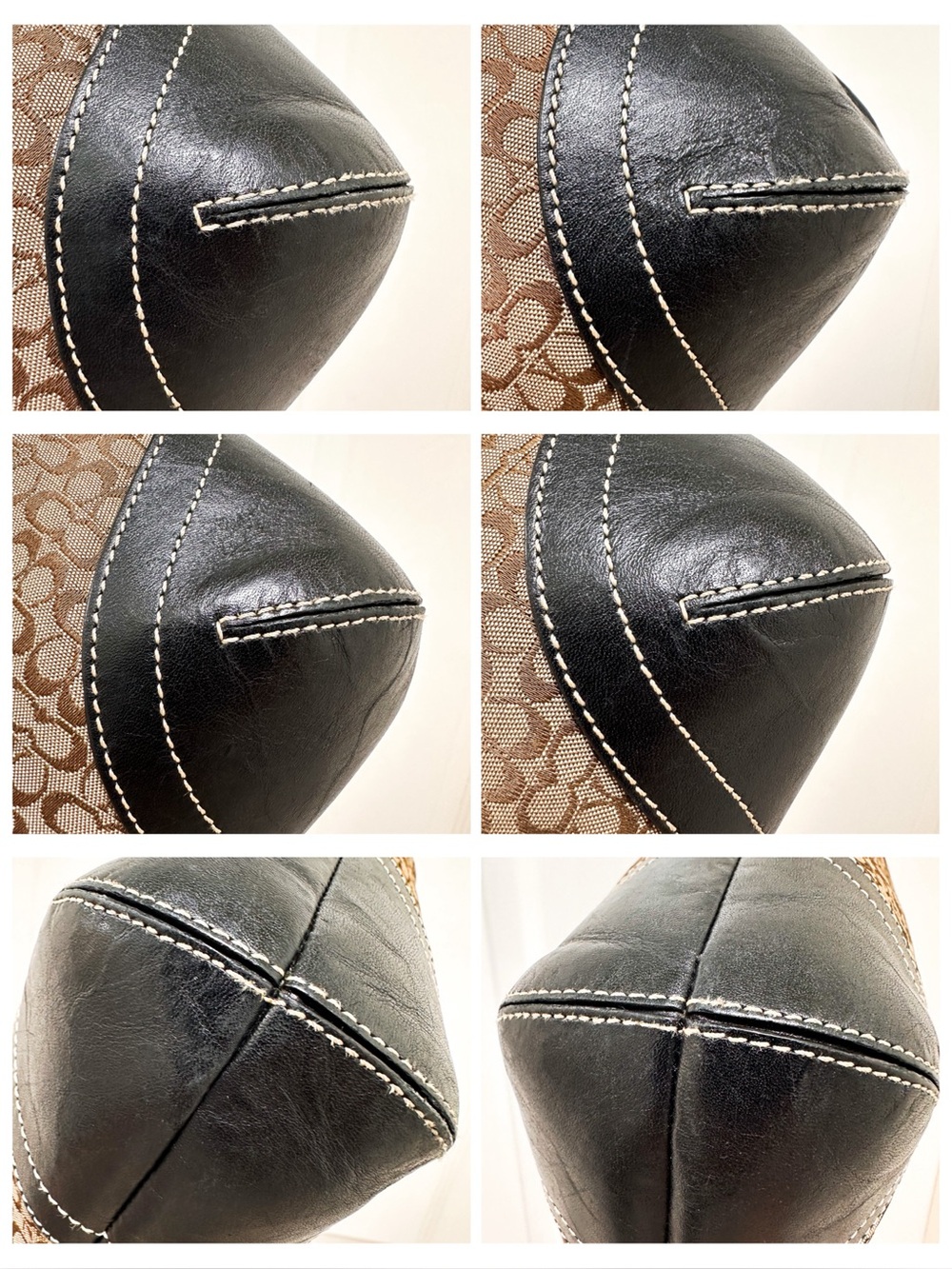 Vintage Coach Soho Signature Flap Medium Shoulder Hobo Bag Brown Jacquard 6377 - Picture 11 of 13